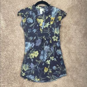 Flutter Sleeve Floral Top